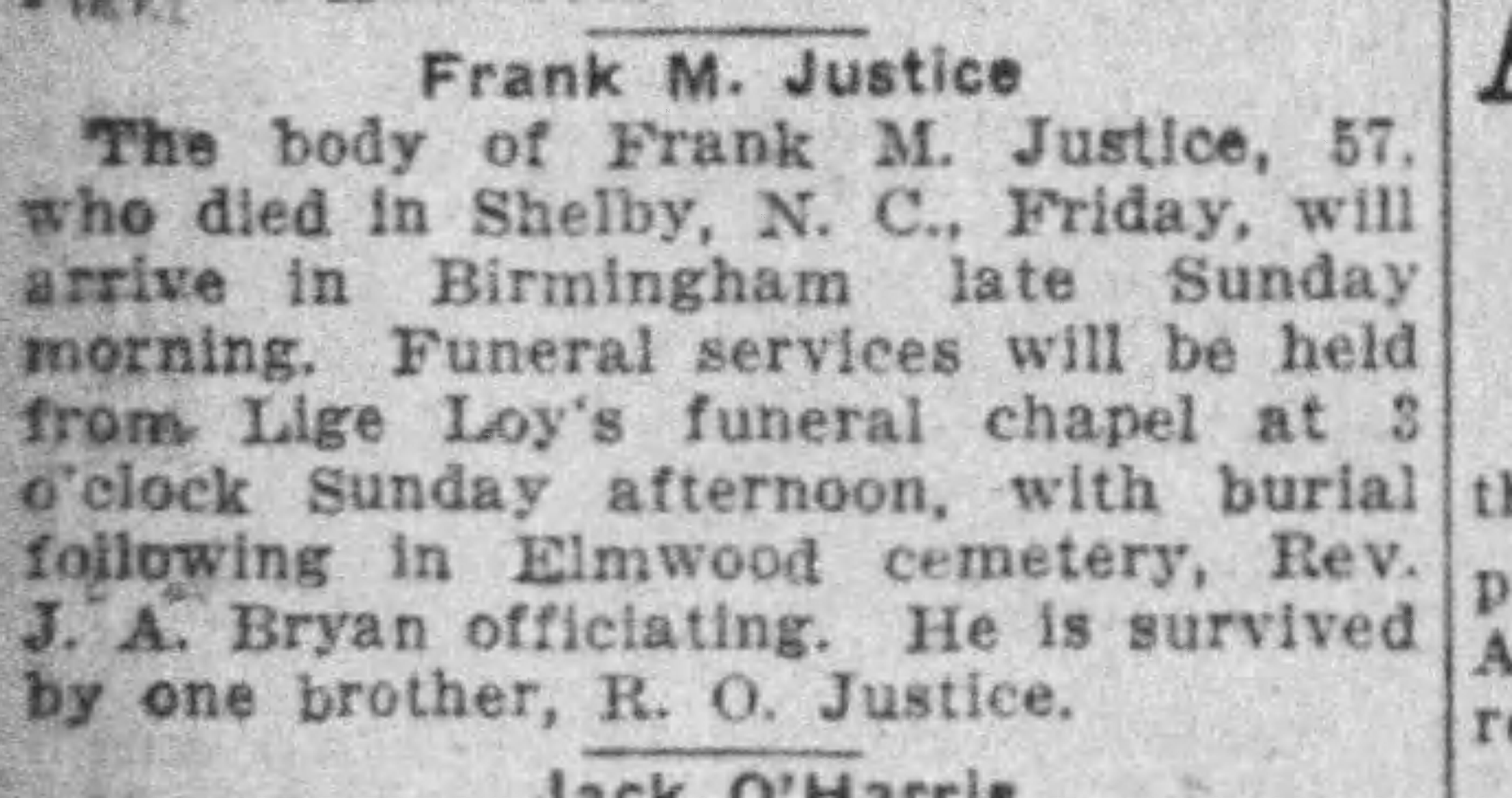 Frank M. Justice